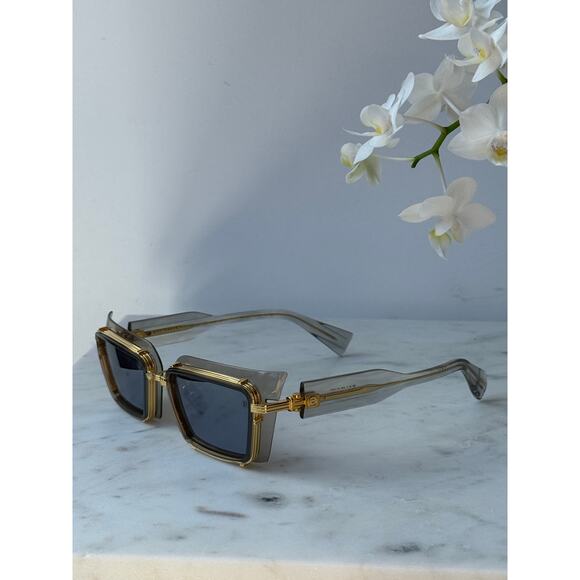 NEW Balmain Admirable Clear Mirror Gold Sunglasses $875 - Picture 9 of 10